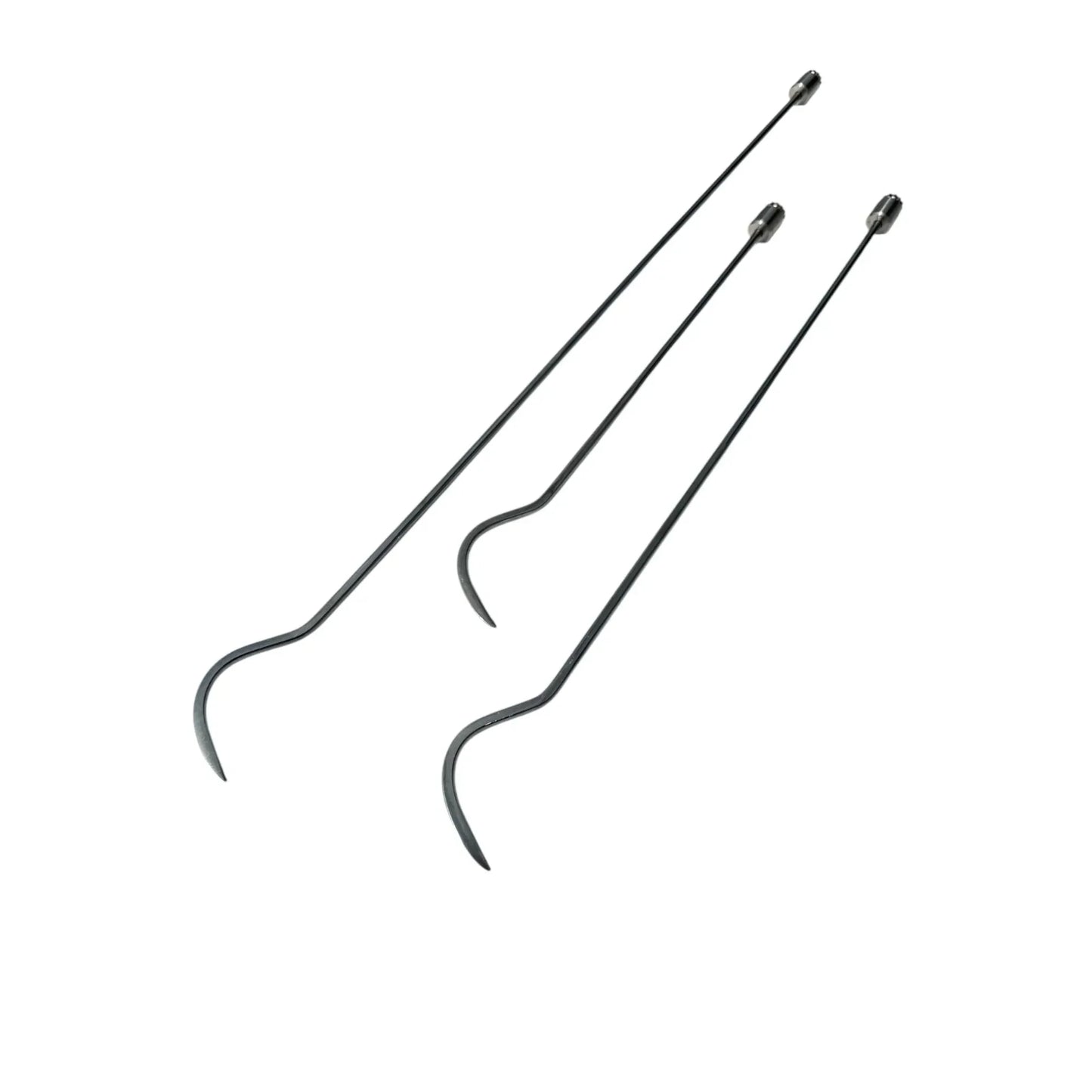 Veldran Edition 3-Piece 8mm White Steel 360° Rotatable PDR Rod Set – 50cm, 70cm, 90cm Paintless Dent Repair Tools InoxPDR