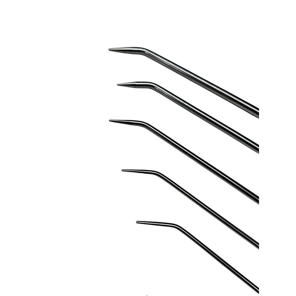 Baltı Edition 5-Piece Sharp Tip Single Bend White Steel Paintless Dent Repair Tools – 360° Rotatable Handle (25cm, 35cm, 45cm, 70cm, 90cm) InoxPDR