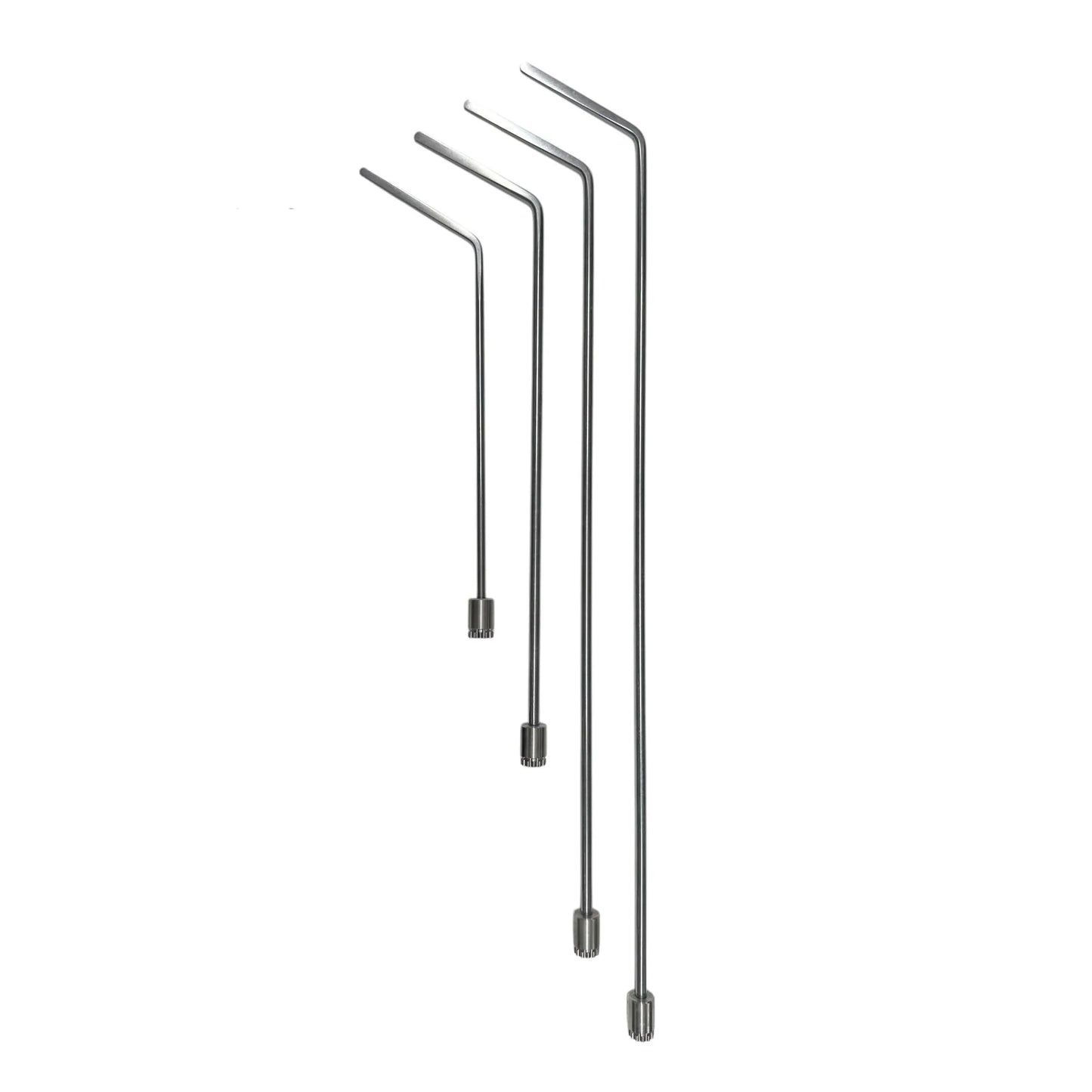 Sylvora Edition 4-Piece 360° Rotatable Single Bend Round Tip White Steel PDR Tools – Paintless Dent Repair Rods InoxPDR