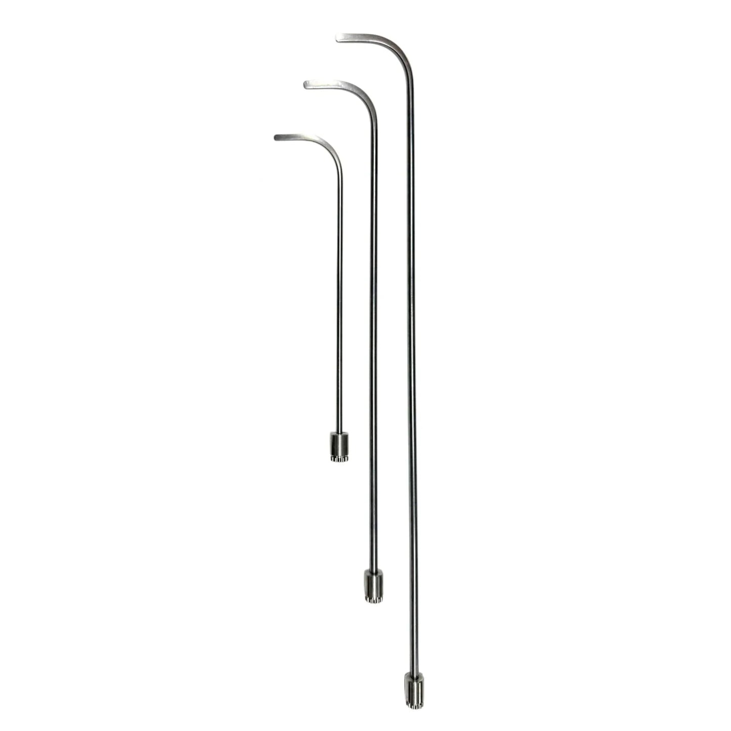 Varlona Edition 3-Piece 360° Rotatable Single Bend Round Tip White Steel PDR Tools – Paintless Dent Repair Rods InoxPDR