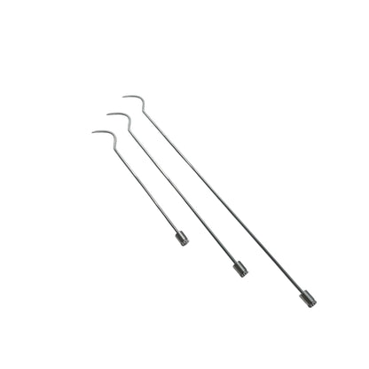 Veldran Edition 3-Piece 8mm White Steel 360° Rotatable PDR Rod Set – 50cm, 70cm, 90cm Paintless Dent Repair Tools InoxPDR