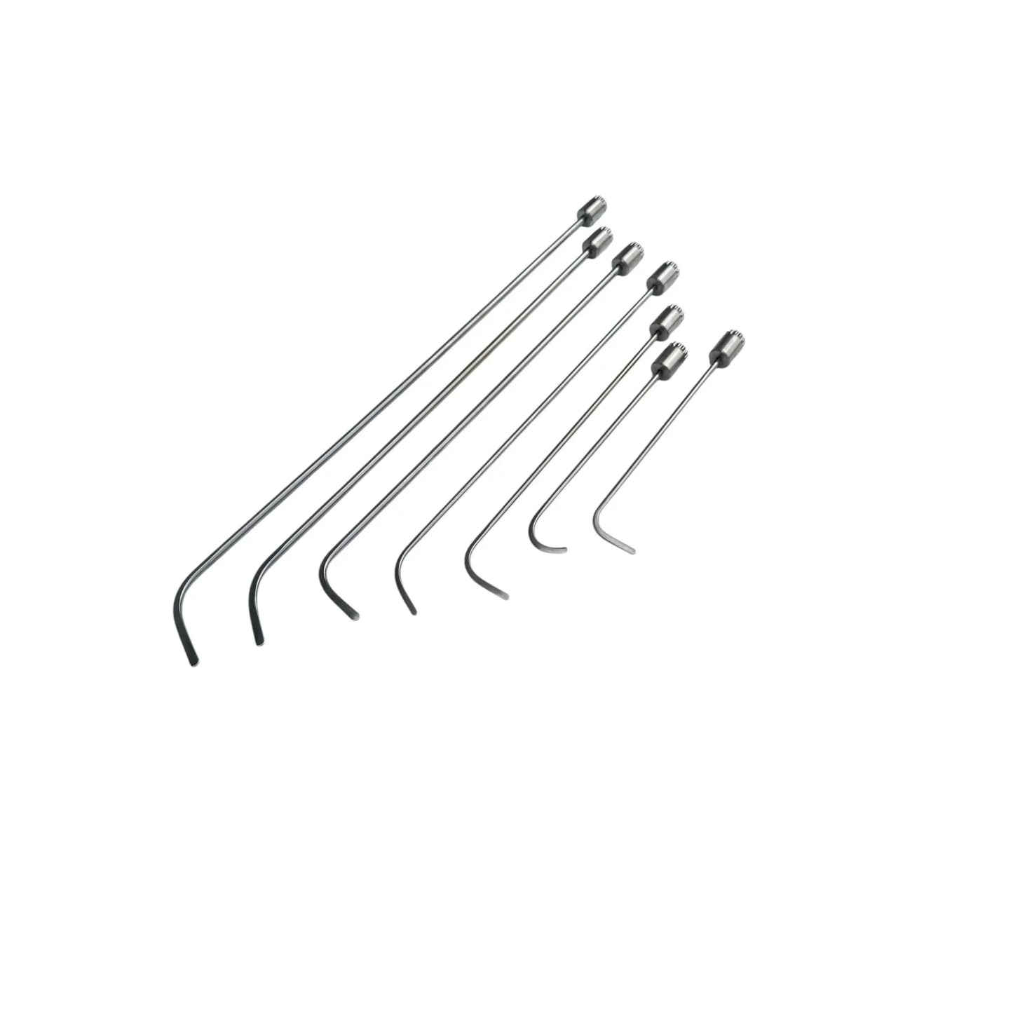 Norelia Edition 7-Piece 360° Rotating Professional PDR Rod Set – White Steel Paintless Dent Repair Tools InoxPDR