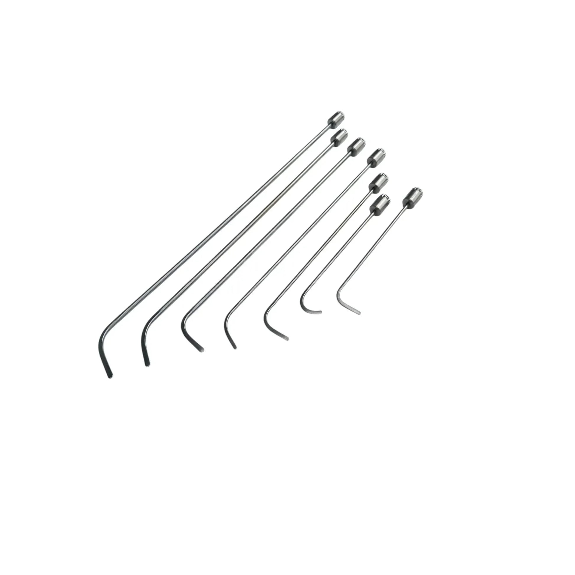 Norelia Edition 7-Piece 360° Rotating Professional PDR Rod Set – White Steel Paintless Dent Repair Tools InoxPDR