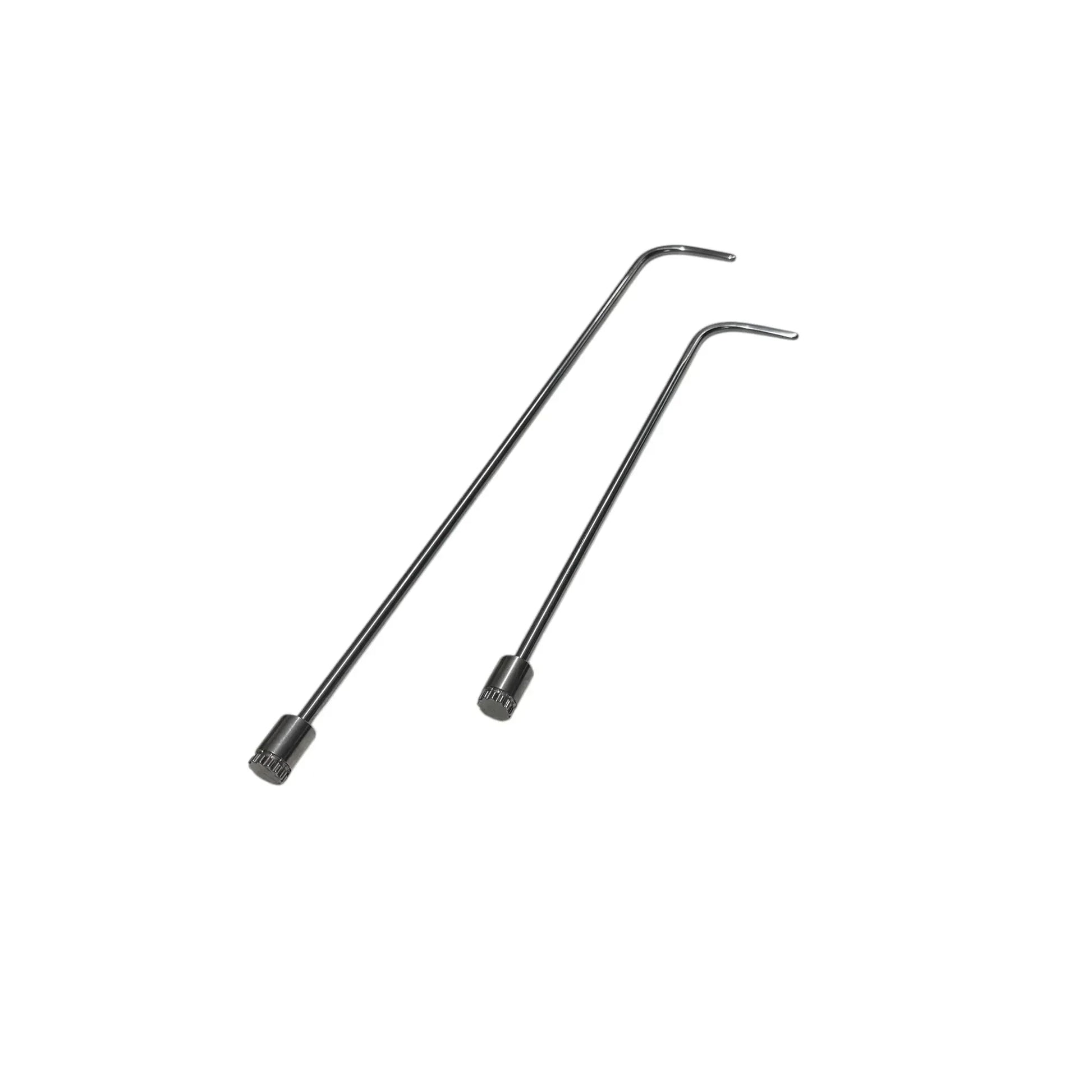 Zorvella Edition 2-Piece 360° Rotatable Single Bend Thick Round Tip White Steel PDR Tools – Paintless Dent Repair Rods InoxPDR