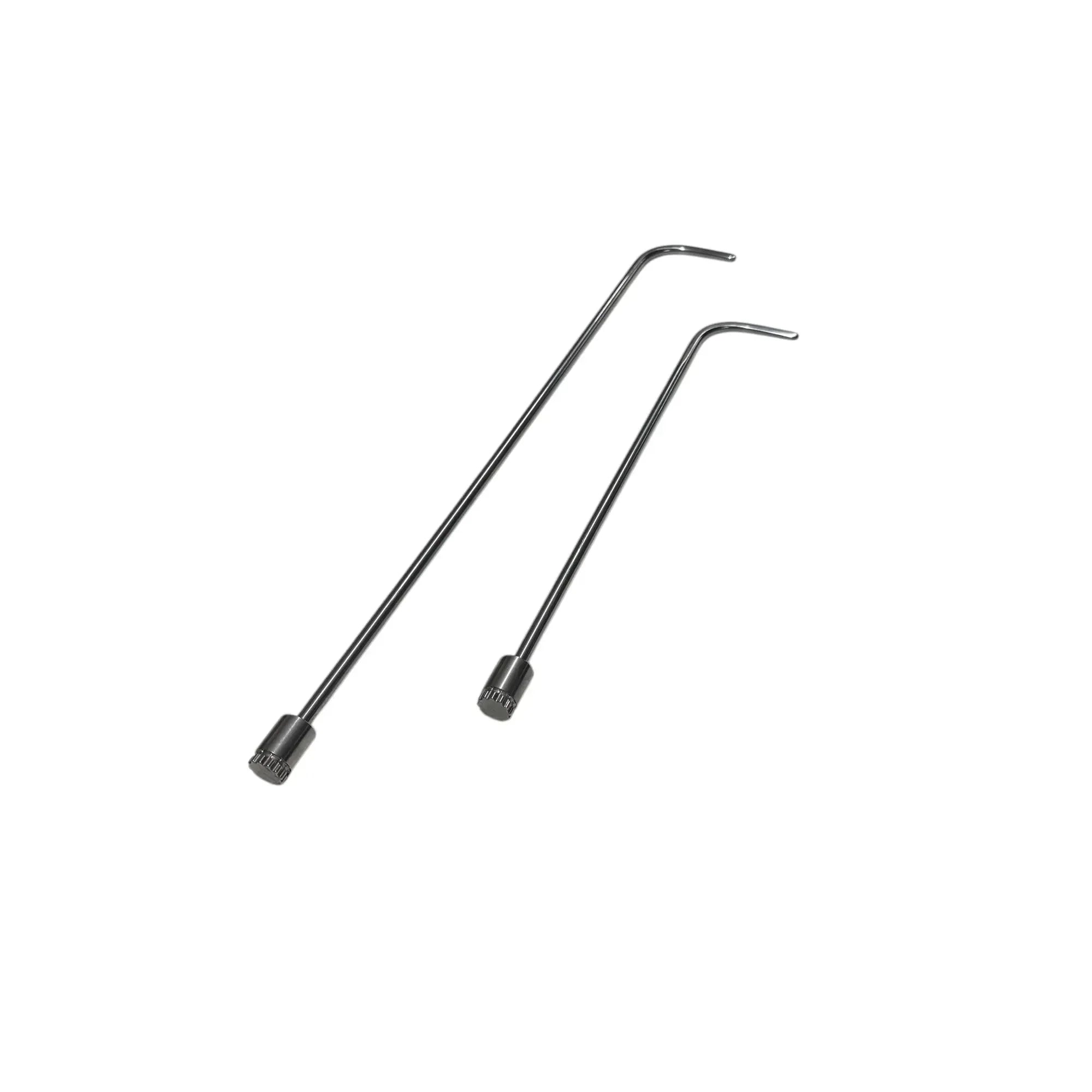 Zorvella Edition 2-Piece 360° Rotatable Single Bend Thick Round Tip White Steel PDR Tools – Paintless Dent Repair Rods InoxPDR