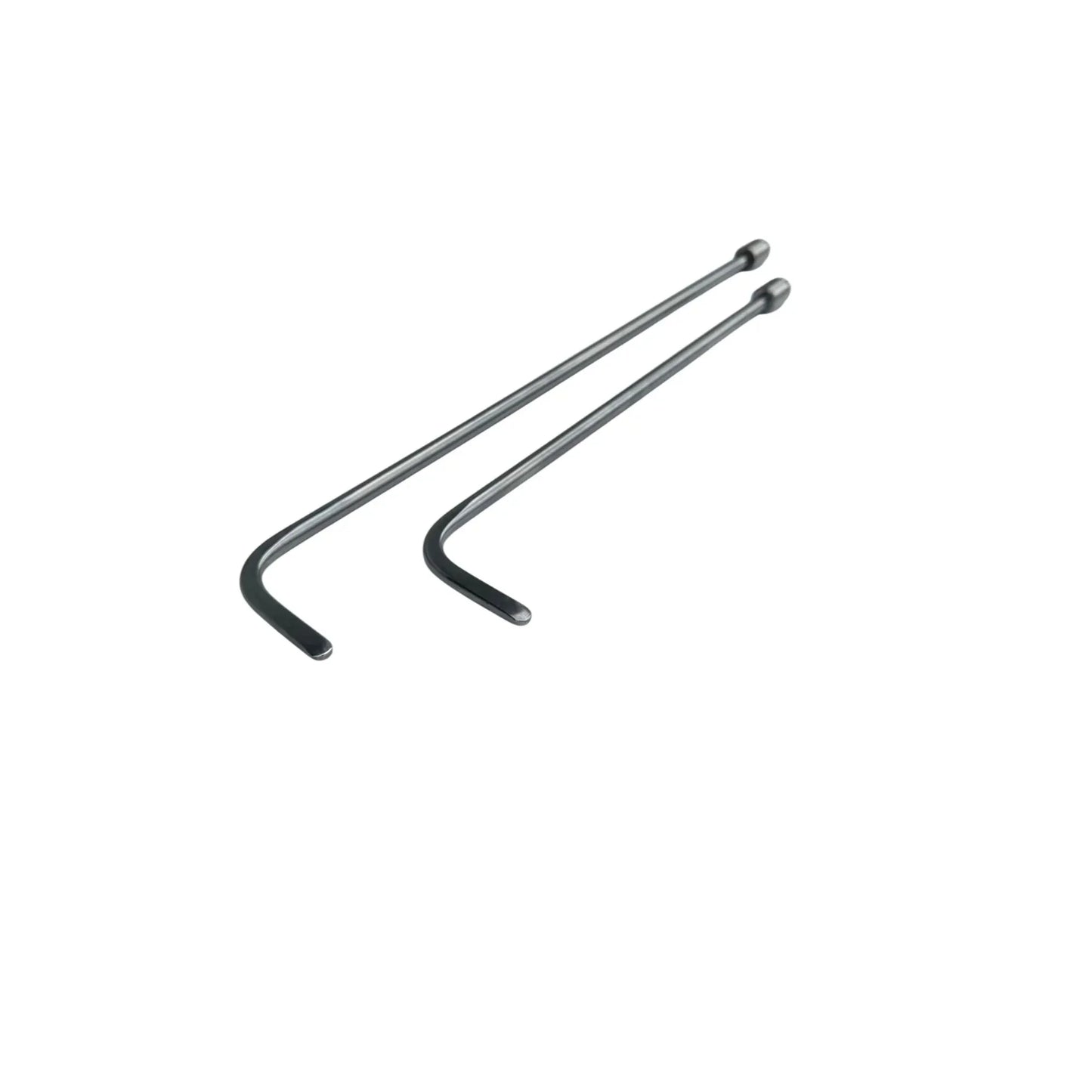 Erbora Edition 2-Piece 360° Rotatable Single Bend Round Tip White Steel PDR Tools – Paintless Dent Repair Rods InoxPDR