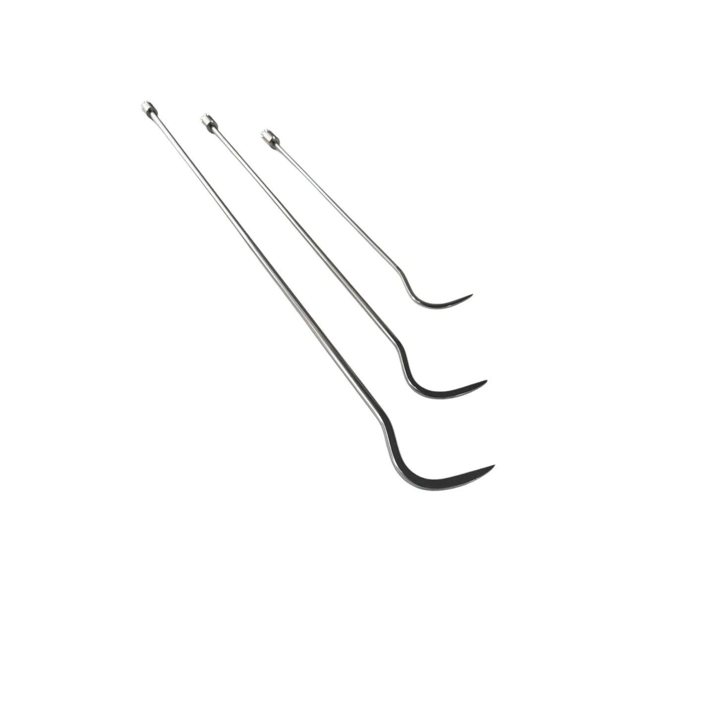 InoxPDR Steel S-Curve Dent Repair Rods with 360-Degree Rotation Florence Edition - 3-Piece (60cm, 75cm, 90cm) InoxPDR