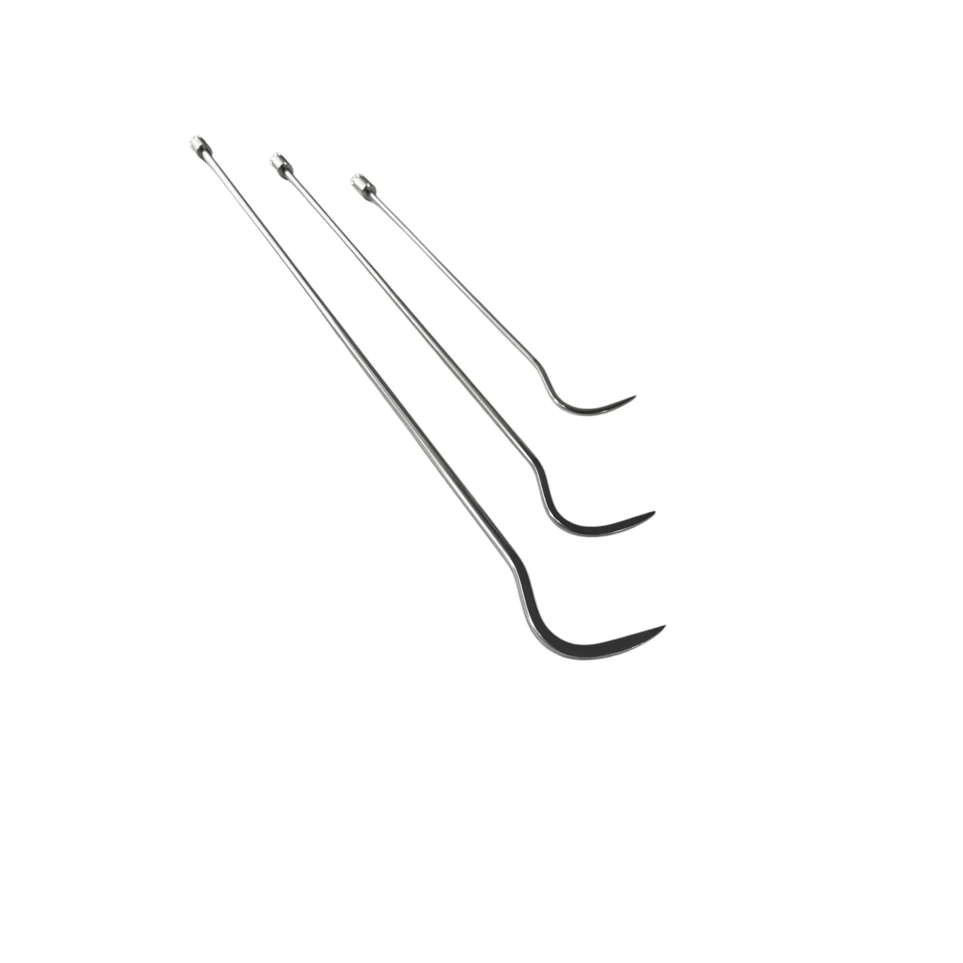 InoxPDR Steel S-Curve Dent Repair Rods with 360-Degree Rotation Florence Edition - 3-Piece (60cm, 75cm, 90cm) InoxPDR