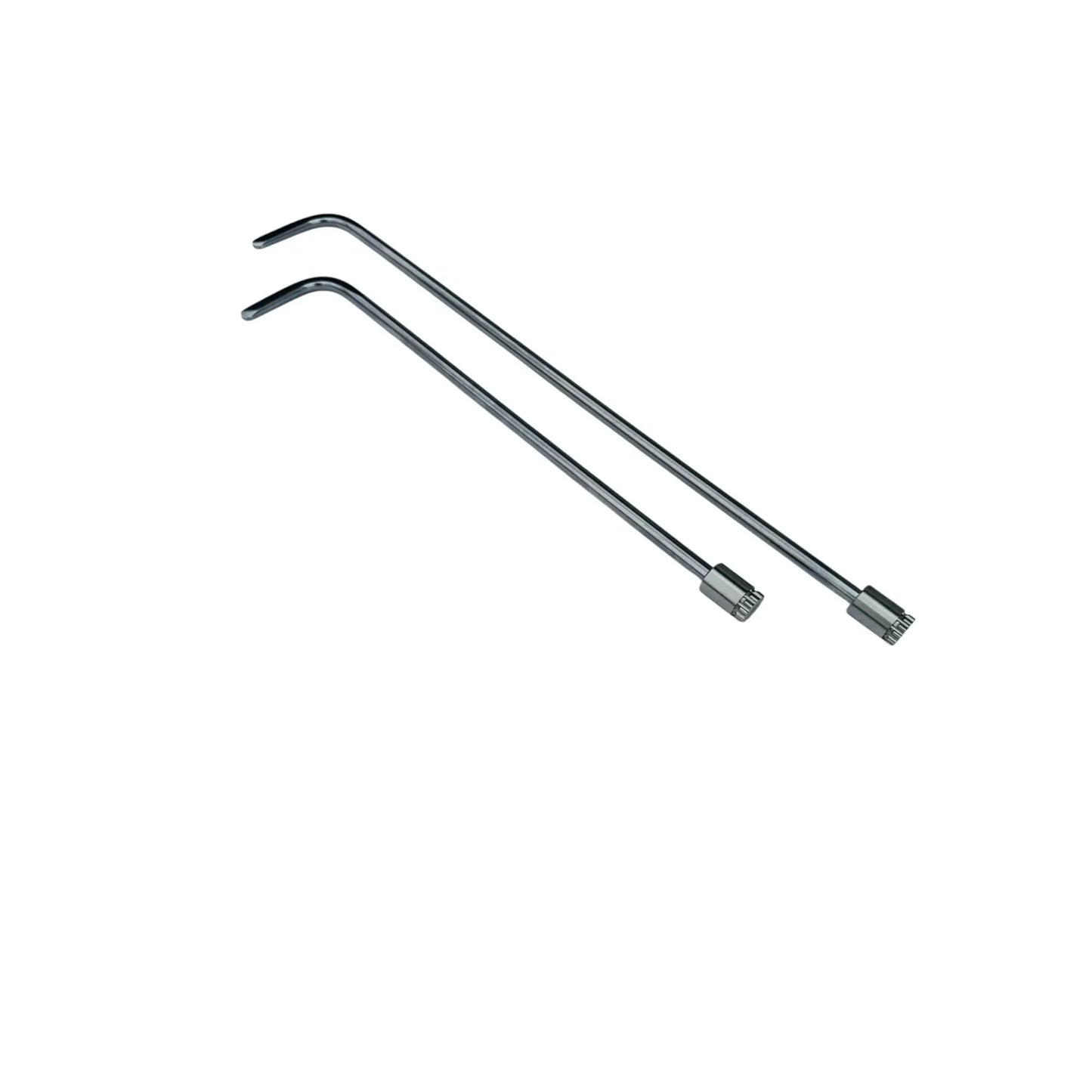 Erbora Edition 2-Piece 360° Rotatable Single Bend Round Tip White Steel PDR Tools – Paintless Dent Repair Rods InoxPDR