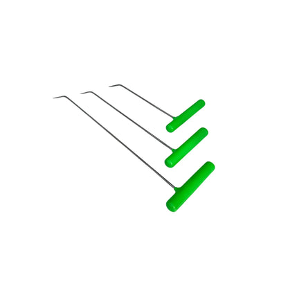 Zyphor Edition 3-Piece Sharp Tip Single Bend Steel PDR Tools – Paintless Dent Repair Rods InoxPDR