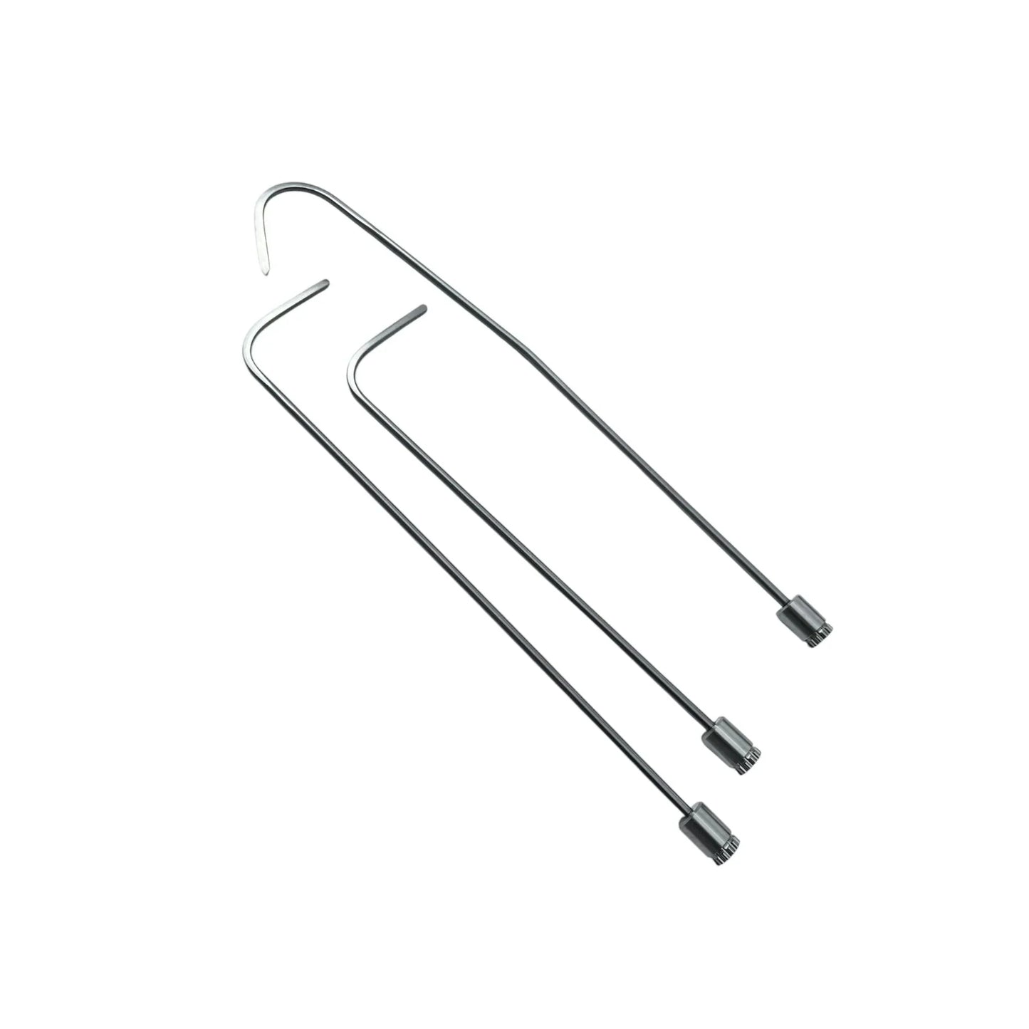 Lunvera Edition 3-Piece 360° Rotating Professional PDR Rod Set – White Steel Paintless Dent Repair Tools (8mm, 40/50/60cm) InoxPDR