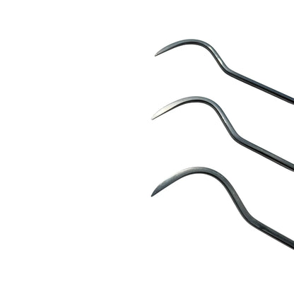 Veldran Edition 3-Piece 8mm White Steel 360° Rotatable PDR Rod Set – 50cm, 70cm, 90cm Paintless Dent Repair Tools InoxPDR