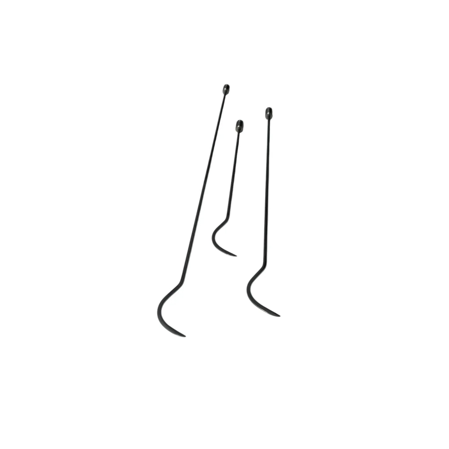 Veldran Edition 3-Piece 8mm White Steel 360° Rotatable PDR Rod Set – 50cm, 70cm, 90cm Paintless Dent Repair Tools InoxPDR