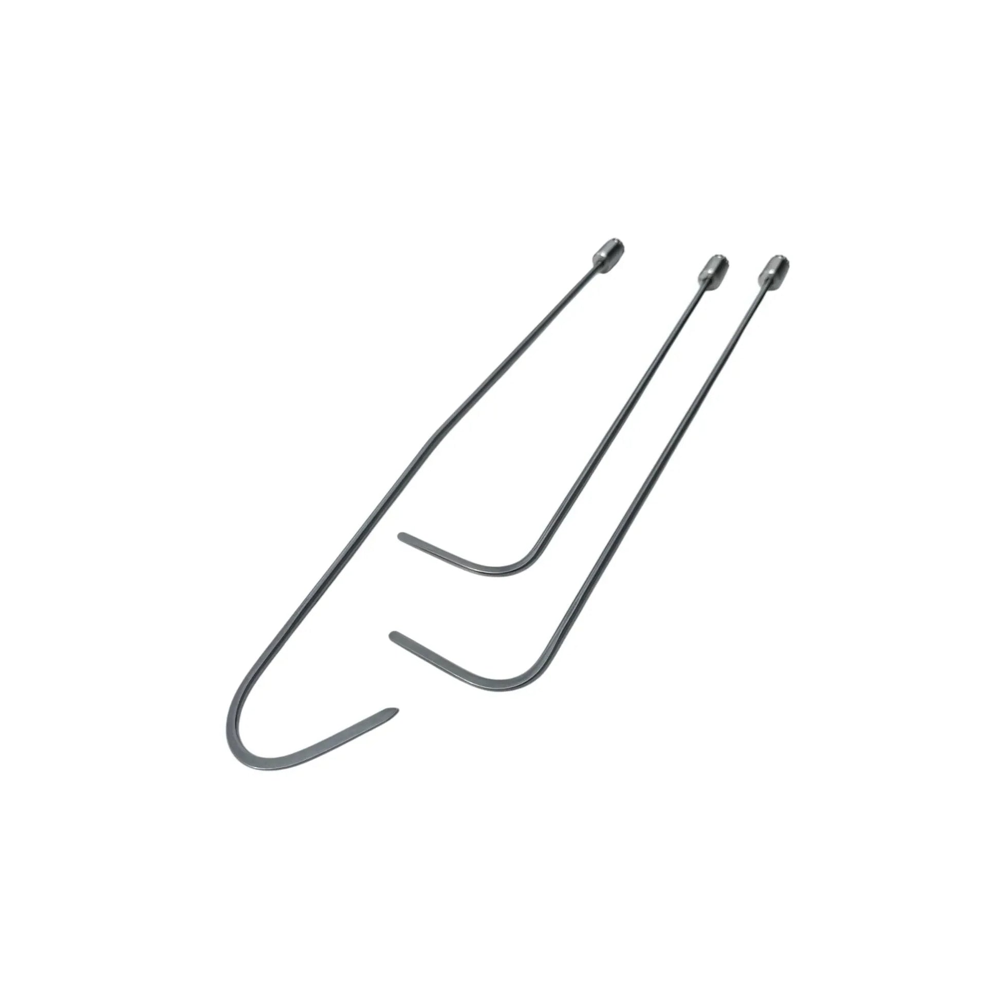 Lunvera Edition 3-Piece 360° Rotating Professional PDR Rod Set – White Steel Paintless Dent Repair Tools (8mm, 40/50/60cm) InoxPDR