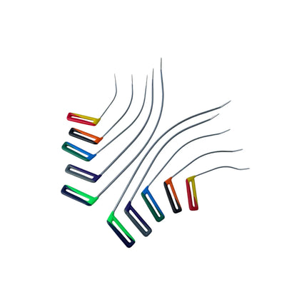 PDR Tools – Batumi Edition | 10-Piece Double-Bend Sharp Tip Rainbow-Shaped Paintless Dent Repair Rod Set (25cm, 35cm, 50cm, 60cm, 70cm) InoxPDR
