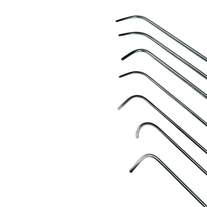 Norelia Edition 7-Piece 360° Rotating Professional PDR Rod Set – White Steel Paintless Dent Repair Tools InoxPDR