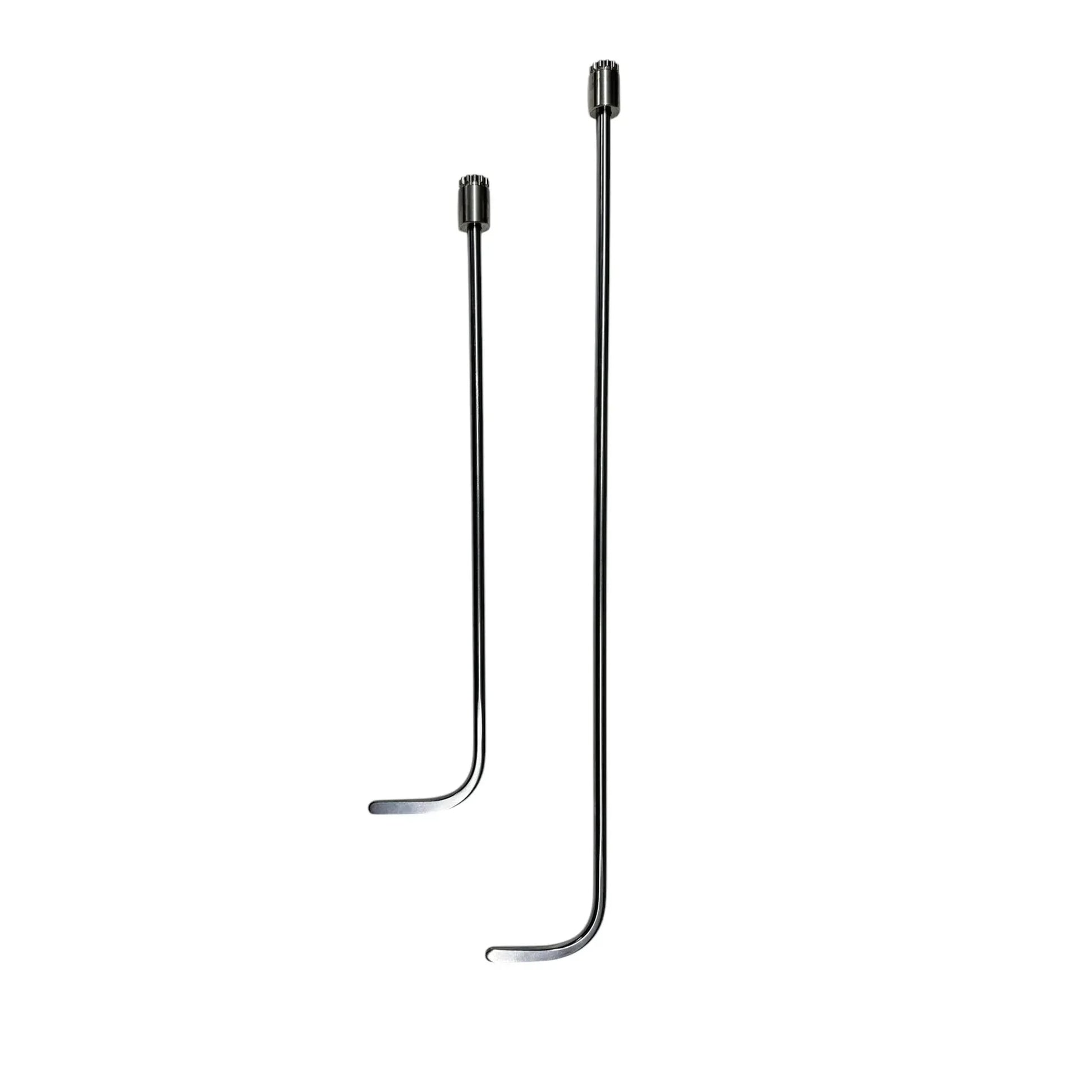 Zorvella Edition 2-Piece 360° Rotatable Single Bend Thick Round Tip White Steel PDR Tools – Paintless Dent Repair Rods InoxPDR