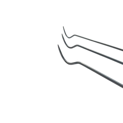 Vexilon Edition 3-Piece C-Bend Sharp Tip Steel PDR Tools – Paintless Dent Repair Rods InoxPDR