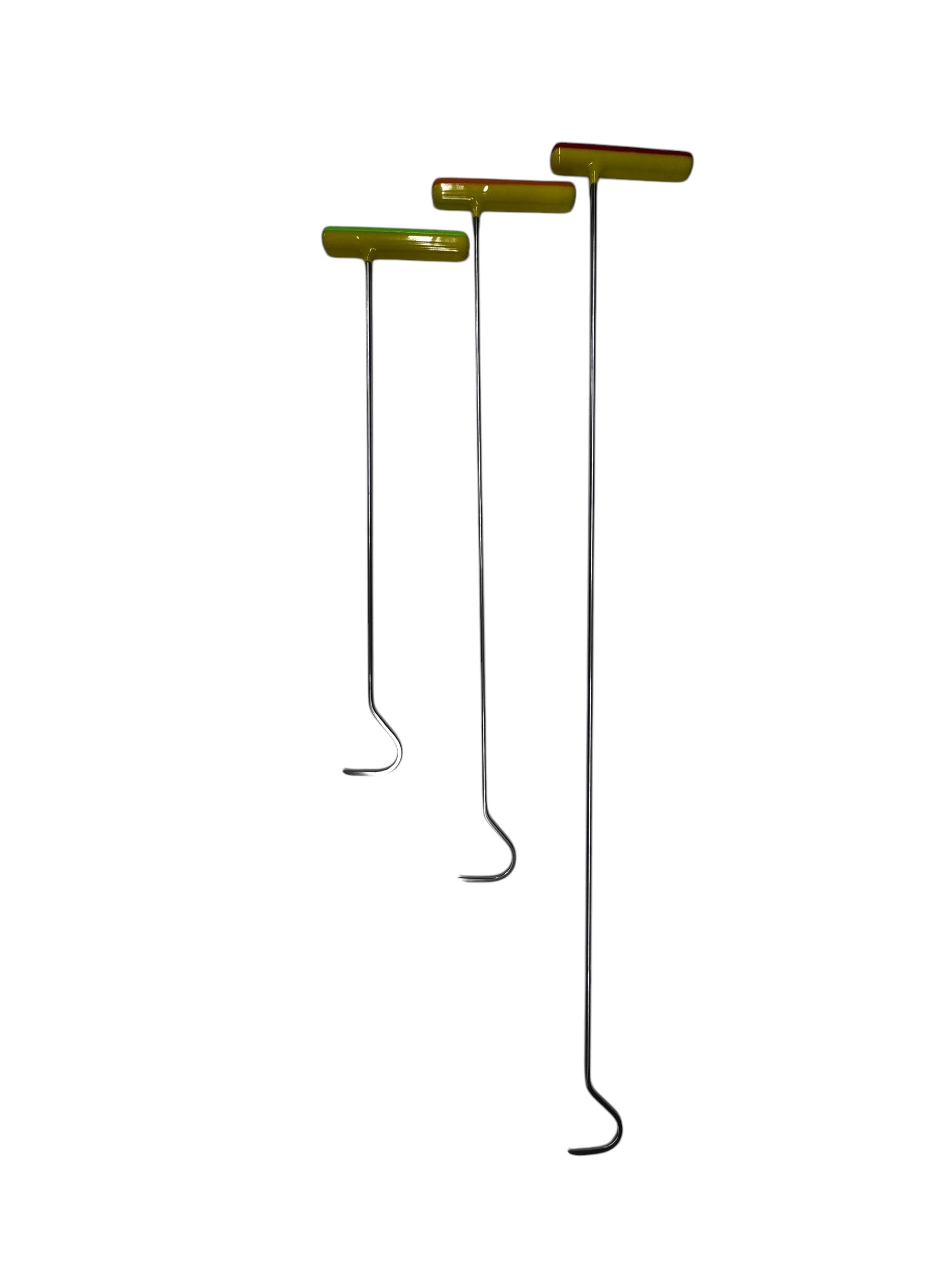 Novira Edition 3-Piece Sharp Tip C-Bend Steel PDR Tools – Paintless Dent Repair Rods InoxPDR