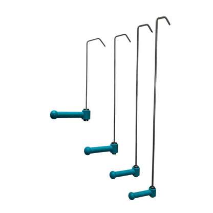 Tartu Edition Jeu de 4 Tiges PDR à Manche à Cliquet (Tailles Progressives)