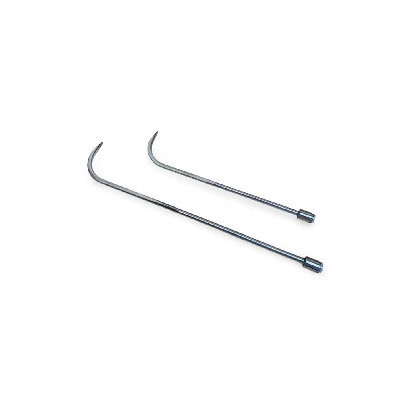 Ilgaz Edition 2-Piece 360° Rotatable Single Bend Reverse Sharp-Tip White Steel PDR Tools – Paintless Dent Repair Rods InoxPDR