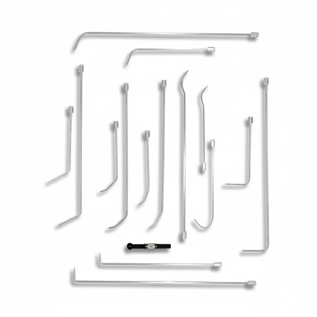 Bursa Edition Juego de 16 Piezas de Varillas PDR Personalizadas Giratorias 360° con Bolsa