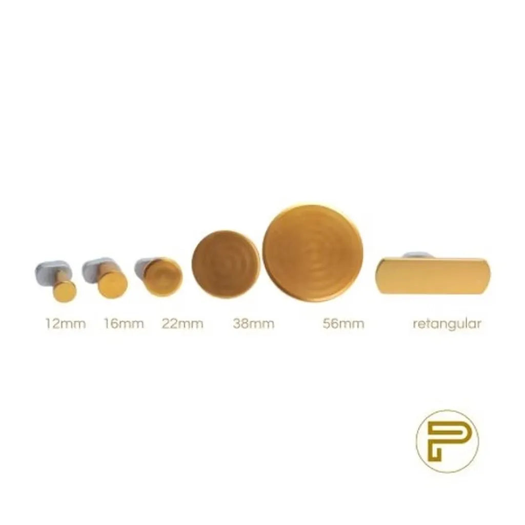 Pillon 6-Delige Aluminium Set Koudlijm-tabs (5 Rond + 1 Rechthoekig)