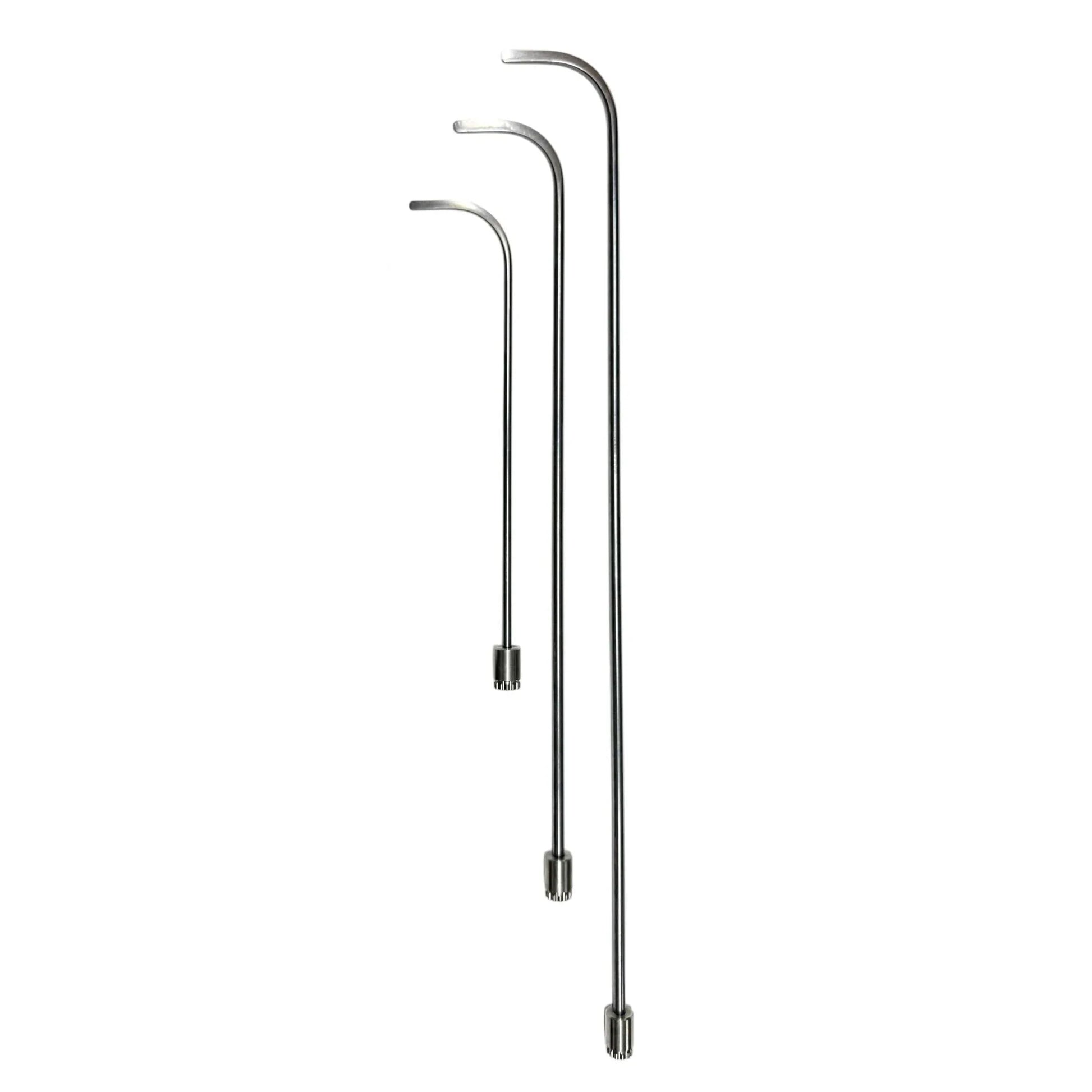 Varlona Edition 3-Piece 360° Rotatable Single Bend Round Tip White Steel PDR Tools – Paintless Dent Repair Rods InoxPDR